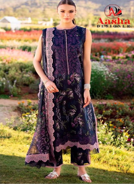 Aasha 1174 Cotton Dupatta Ladies Pakistani Salwar Suit Wholesale Market In Surat
